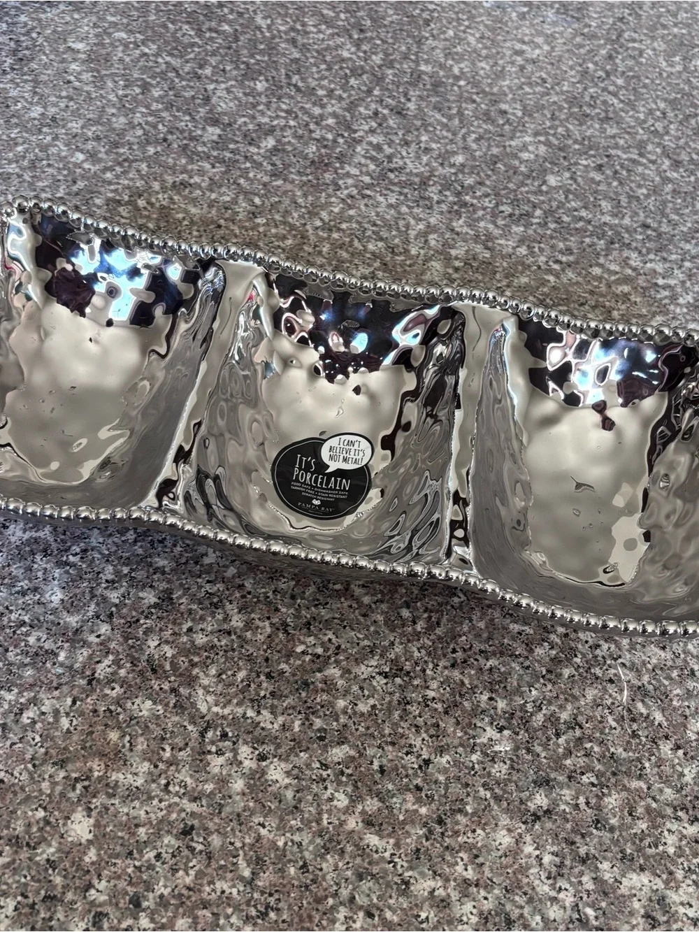 The Pampa Bay Verona 3-Section Serving Piece (Model: CER2426) No Box